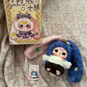 BABY THREE BB3 Lily Rabbit-Town Blue Bunny Doll Plush